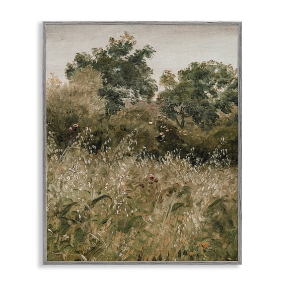 Dense Forest Thicket Gray Framed Giclee Art, design by Lettered and Lined