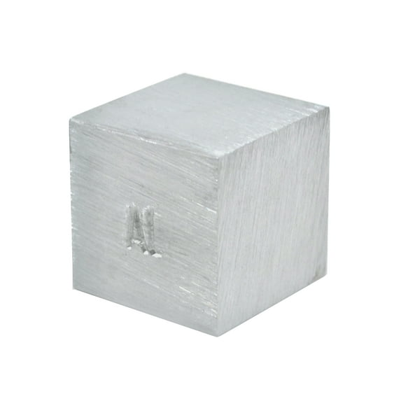 Density Cube, Aluminum (Al) with Element Stamp - 0.8 Inch (20mm) Sides - For Density Investigation, Specific Gravity & Specific Heat Activities - Eisco Labs