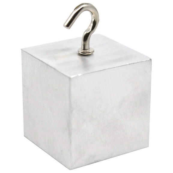 Density Cube with Hook, Aluminum (Al) - Element Stamp - 0.8 Inch (20mm) Sides - For Density Investigation, Specific Gravity & Specific Heat Activities - Eisco Labs