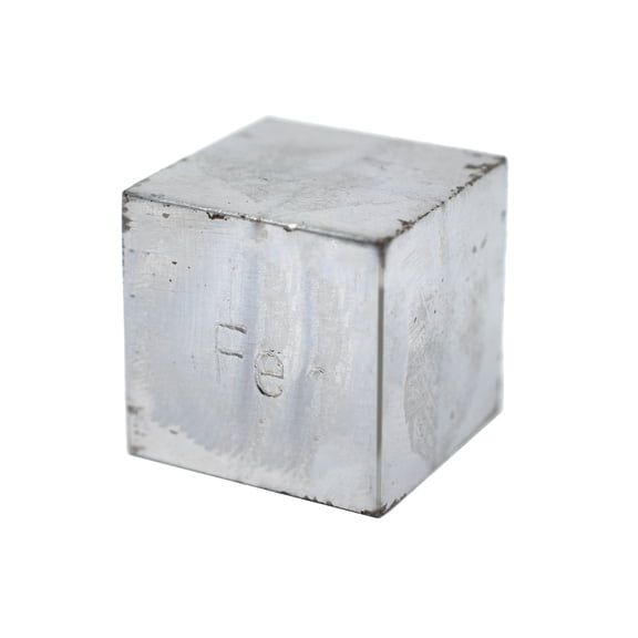 Density Cube, Iron (Fe) with Element Stamp - 0.8 Inch (20mm) Sides - For Density Investigation, Specific Gravity & Specific Heat Activities - Eisco Labs