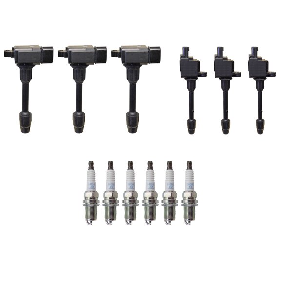 Denso 6 Ignition Coil & 6 NGK Nickel Spark Plugs Kit For I30 Maxima V6 VQ30DE
