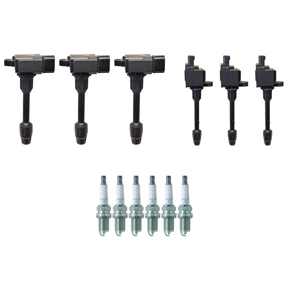 Denso 6 Ignition Coil 6 NGK Nickel Spark Plugs Kit For Maxima 3.0 V6 VQ30DE