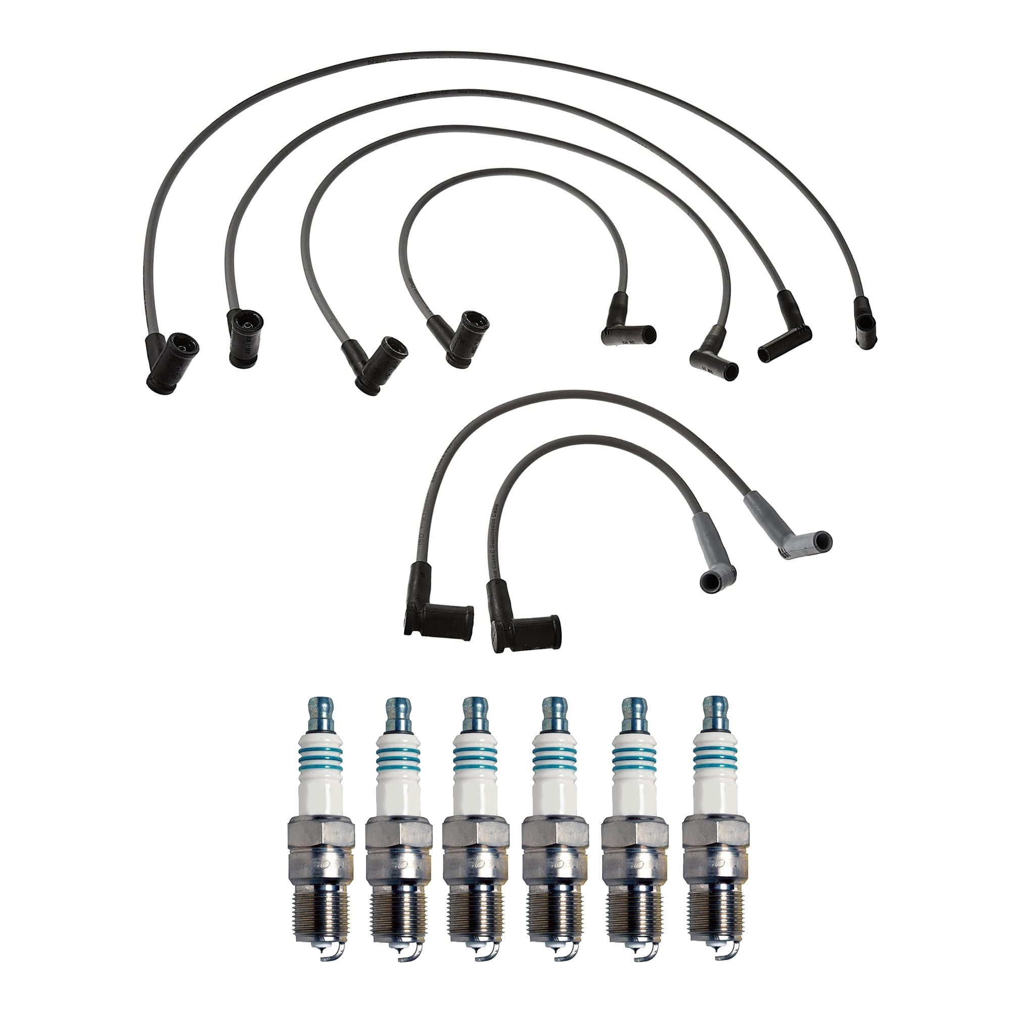 Denso Wire Set 8mm & 6 Iridium Power Spark Plugs .044 Kit For Mazda B3000 3.0 V6 Naturally