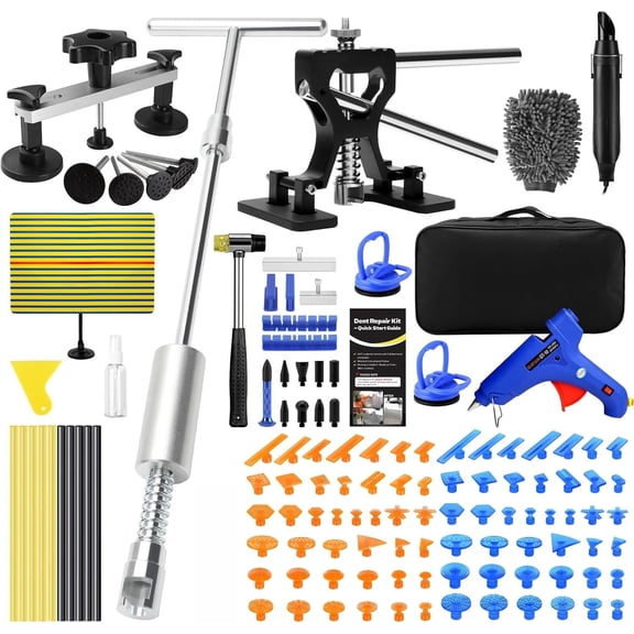 Dent Puller Kit Dent  for , Paintless Dent Repair Kit with Metal Dent Lifter,  Slide Hammer T-Bar, Bridge Puller, Auto  Dent Repair, Door Ding, Hail  Removal