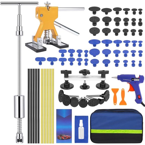 Dent Puller Kit, Paintless Dent Remover Tool for , Professional Easy-Operate Dent Repair Kit for Hail & Dings, Dent Removal Kit for Auto , , (DP-74)