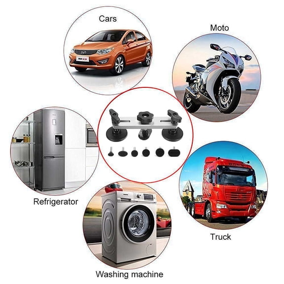 Dent Puller,Removal Tool With Body Tool Kit Dent Paintless Dent Pole Dent Paintless Tool Kit Pole Kit Pole Dent Tool With 6pcs Tabs Auto Dent Removal Door And Door And Hail Xibany Iuppa Black