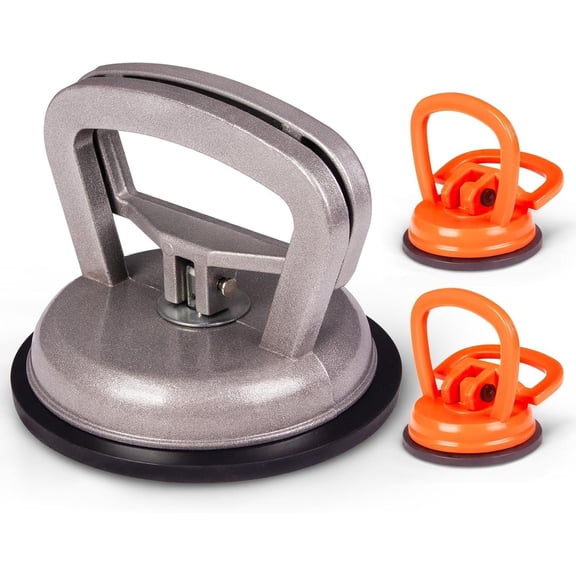 Dent Puller Suction Cup Kit - 3 Pack Paintless   Repair Tool for Dent Removal,  Alloy Heavy Duty Suction Cups with Thickened Rubber Base for Glass, Tile & Granite Slab Lifting