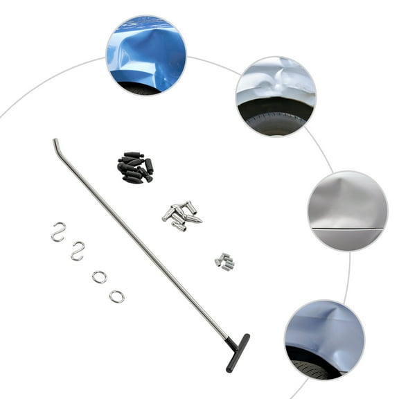 Dent Removal Rod Kit, Paintless Dent Removal Rods, Dent Repair Rods for Repairing Car Dents, Door Dings, and Small Dents on Motorcycles, Fridges