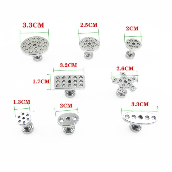 8 Size Auto Tool Kit Aluminum Puller Tabs for Dent Pullers Slide Hammer Dent Removal Hand Tool
