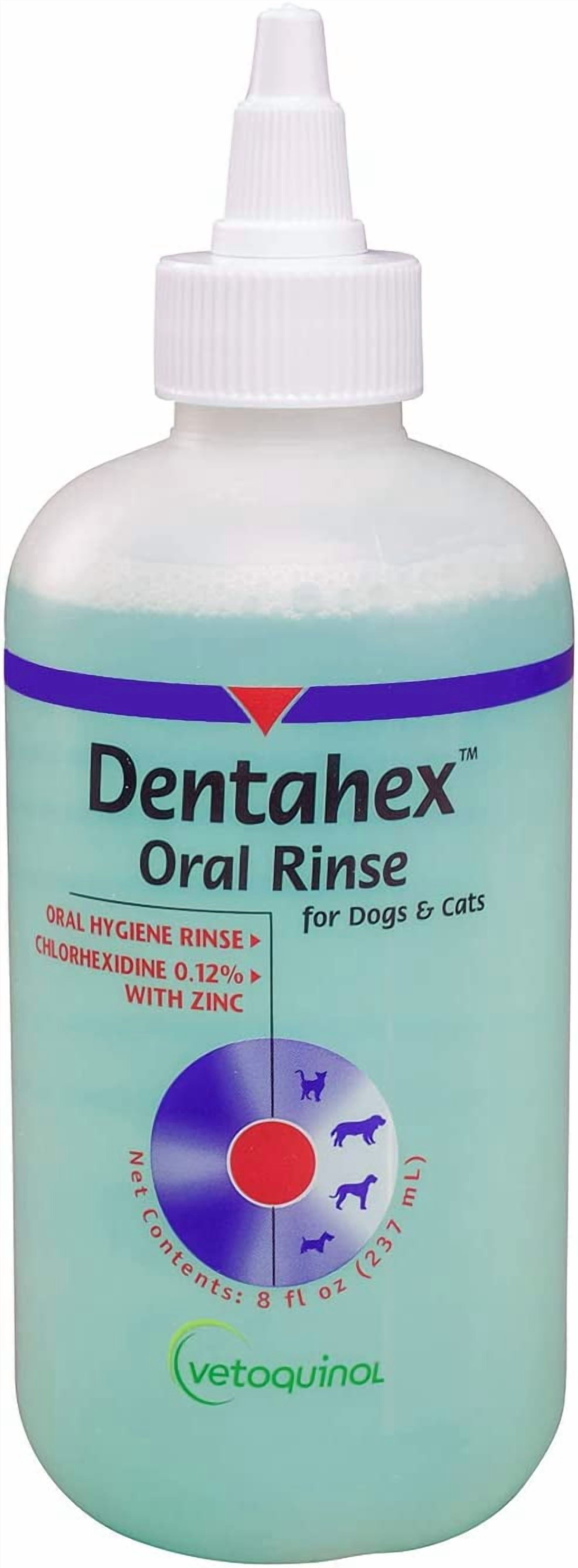 Dentahex Oral Rinse for Dogs and Cats by Vetoquinol - 8 Ounce