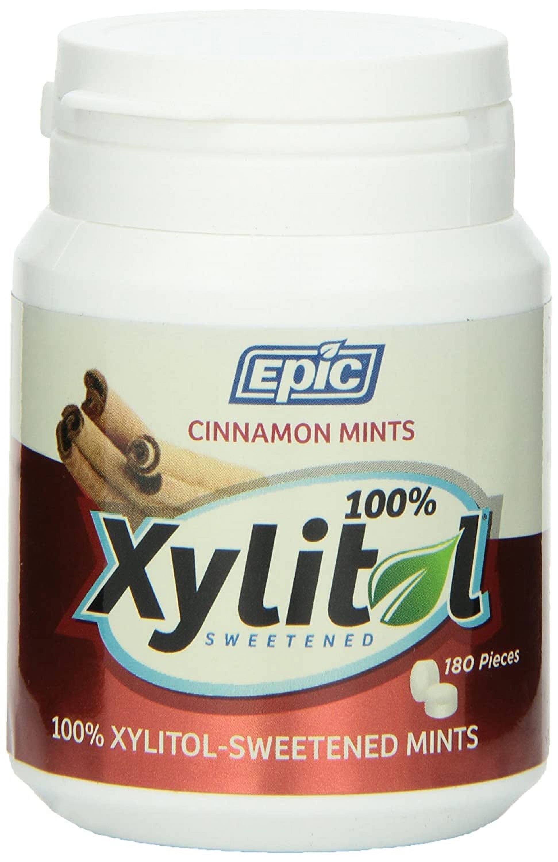 Dental 100% Xylitol Sweetened Breath Mints, Cinnamon, 180 Count ...