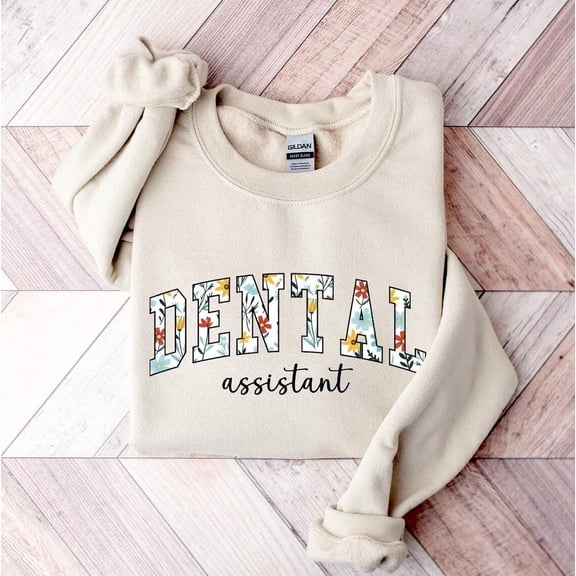 Dental Assistant Sweatshirt, Floal Dental Assistant Sweatshirt, Dental Assistant RDA Shirt, Dental Assistant Sweater TSHIRT All Size S-5XL