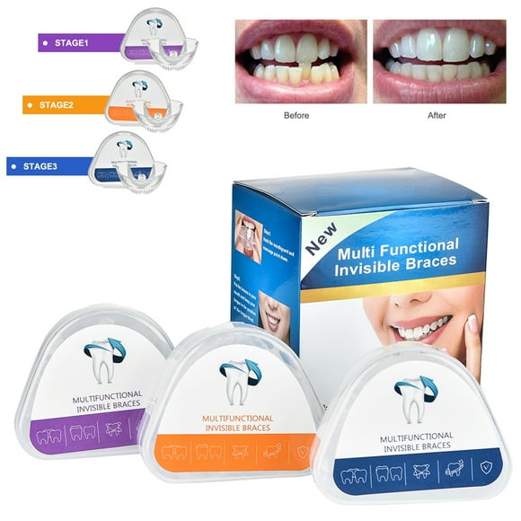 Dental Braces Kit, 3 Stage Teeth Straightener for Adults Orthodontic Teeth Trainer,Tooth Retainers for Adult Teen