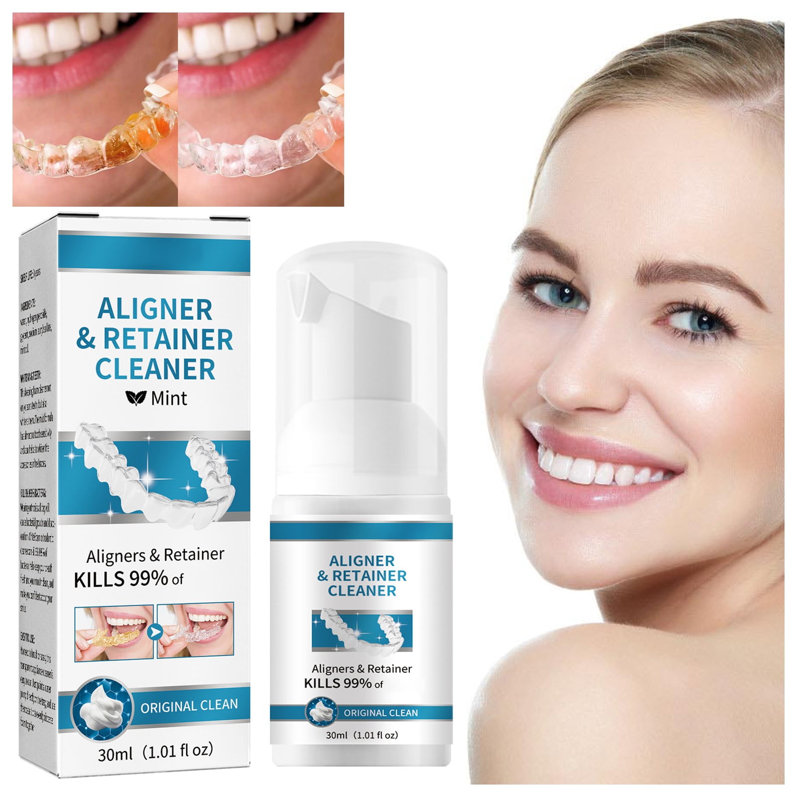Dental Care Products Ageoie Beauty Denture Cleaners Clearance Sale! Pink Denture Cleaner Oral