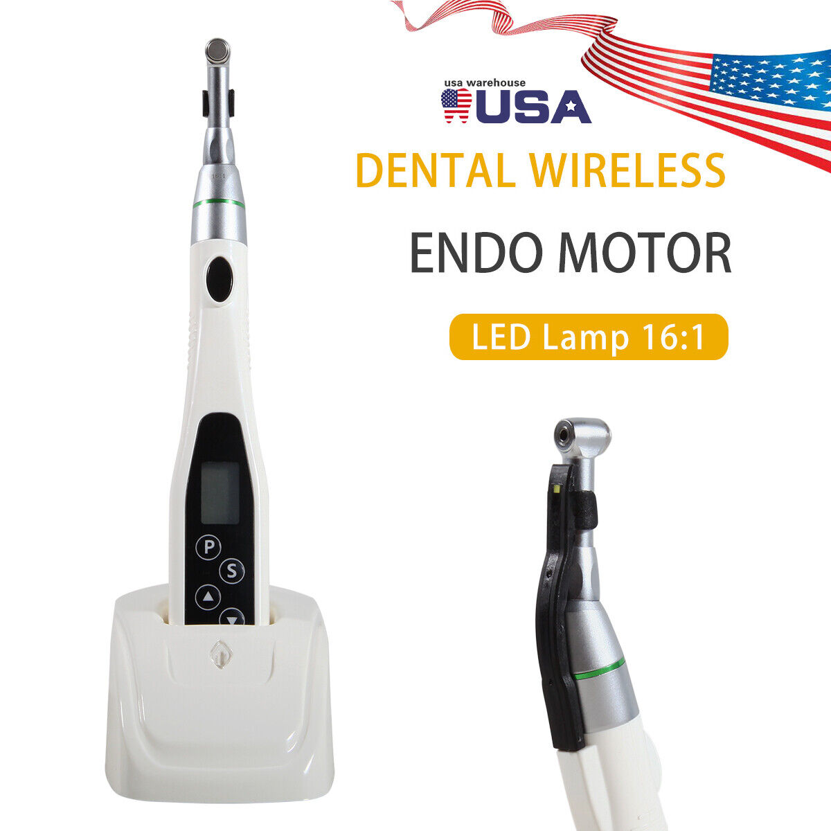 Dental Cordless Hygiene Prophy Handpiece Contra Angle / Wireless 161