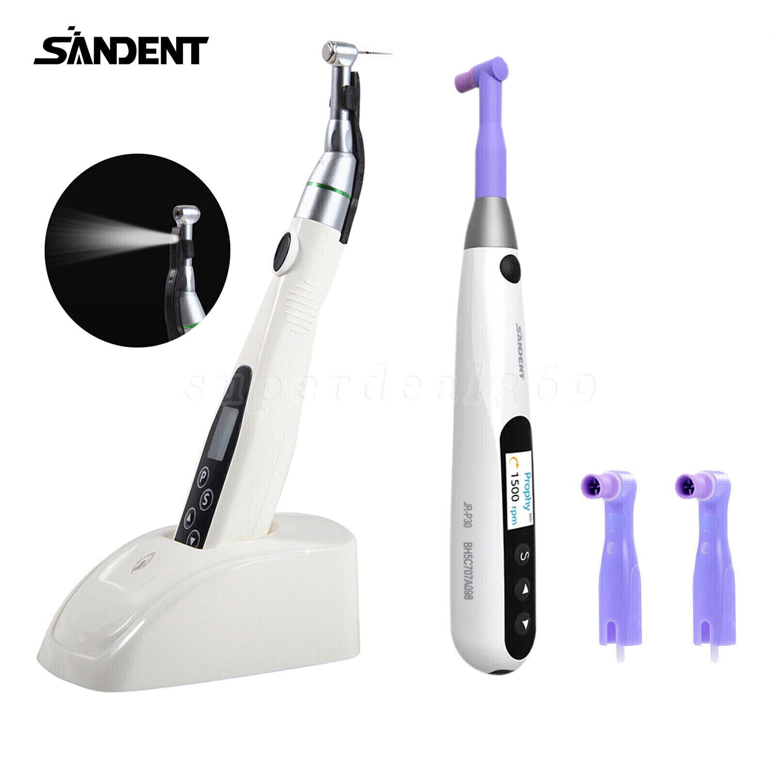 Dental Cordless Hygiene Prophy Handpiece LCD Screen Wireless 161 LED