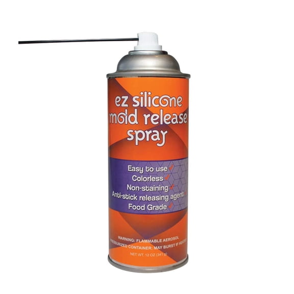 Dental Creations EZ Silicone Mold Release Spray  Multi-Purpose Lubricating Spray and Release Agent  12 oz Aerosol Can - 2 Pack