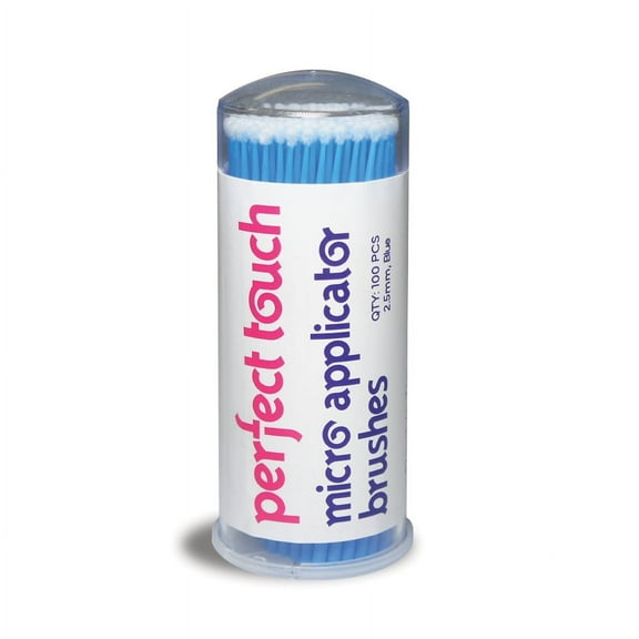 Dental Creations Perfect Touch Micro Applicator Brushes - Blue - Large 2.5mm - 4 Tubes of 100