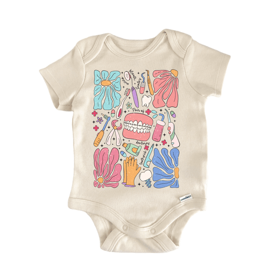 Dental Dentist Hygenist Newborn Baby Bodysuit