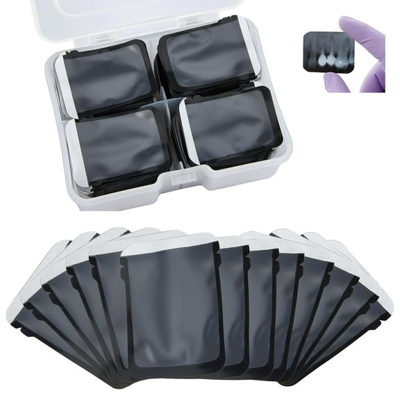Dental Disposable Barrier Envelopes: Top-Opening X-Ray Phosphor Plate Envelopes Size #2 31x41mm, 2 Box of 1000Pcs