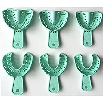 Dental Disposable Implant Impression Tray Pack of Large Upper and Lower 6/pk