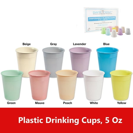 Dental Disposable Plastic Cups, 5 oz. cups, 1000/Case, Color - Grey