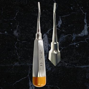 B-Med Instruments Apical Root Elevator 77R Serrated – Periodontal Tooth Extraction Tool (Germany Steel)