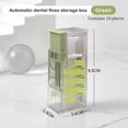 thumbnail image 1 of Dental Floss Dispenser Containing 10Pcs Floss Dental Floss Storage Box Auto Refillable Oral Hygiene Care Floss Pick, 1 of 12