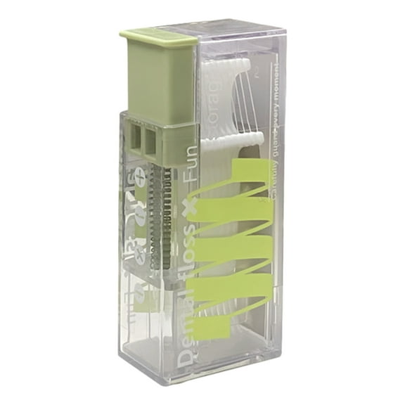 Dental Floss Dispenser, Portable Floss Picks Case with Adult Floss Sticks 10 Count, Flossers Toothpicks Case Perfect for Home,Travel Cleaning Teeth Oral Care Best Tool