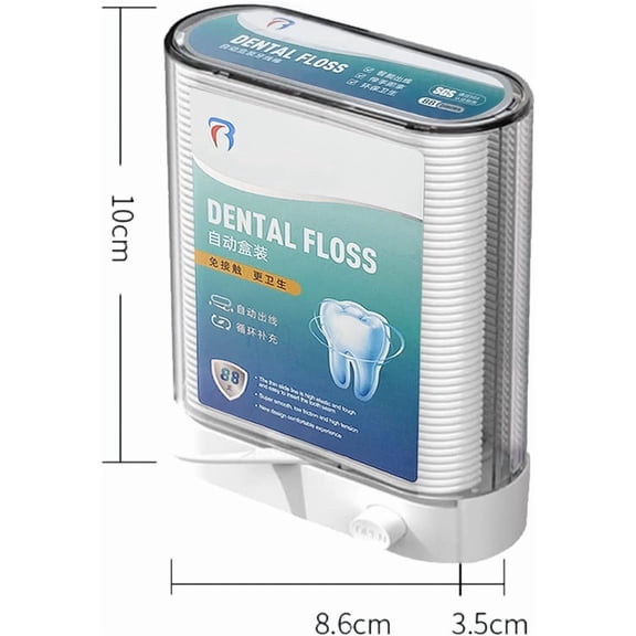 Dental Floss Holder,Pop-up Floss Box Automatic Tooth Picks Flossers Dispenser Includes 88 Count Tasteless Flosser