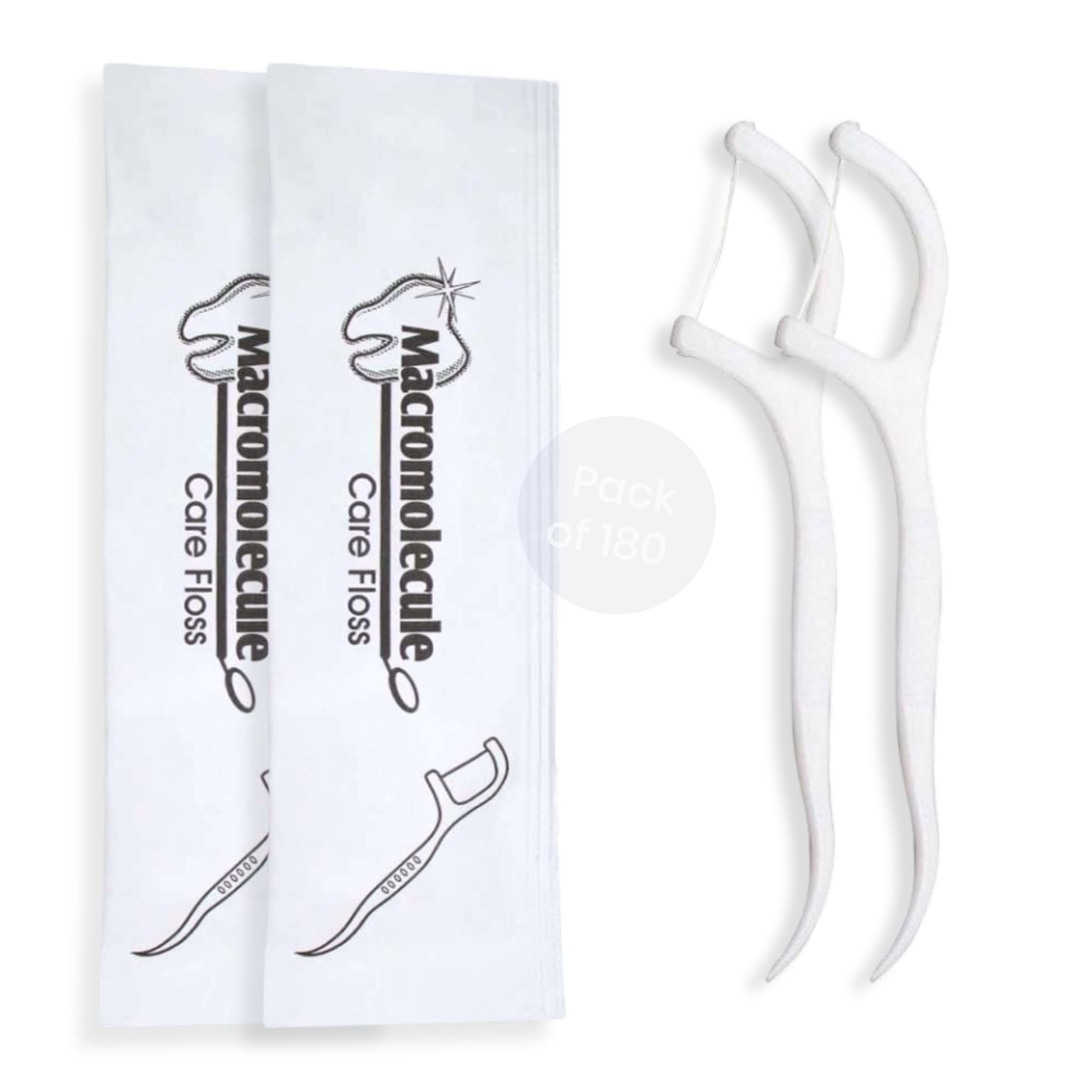 Dental Floss Picks (180 OIF8Count) - Individually Wrapped Oral for Adults & Kids - Travel Dental Picks for Teeth Cleaning & Plaque Removal - No Break & No Shred Floss - Soft on Gum & Teeth