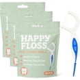 thumbnail image 1 of Dental Floss Picks 3-Pack 2-in-1 with Soft Interdental Pick for Sensitive Gums – Unflavored Floss Picks for Adults, BPA-Free Tooth Flosser Sticks, Daily Oral Care, 150 Count - General, 1 of 7