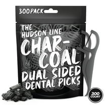 Dental Floss Picks 300 Count Plant Based Dental Floss Picks Eco Friendly Charcoal Tooth Floss