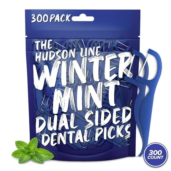 Dental Floss Picks 300 Count Plant Based Dental Floss Picks Eco Friendly Mint Flavor Tooth Floss