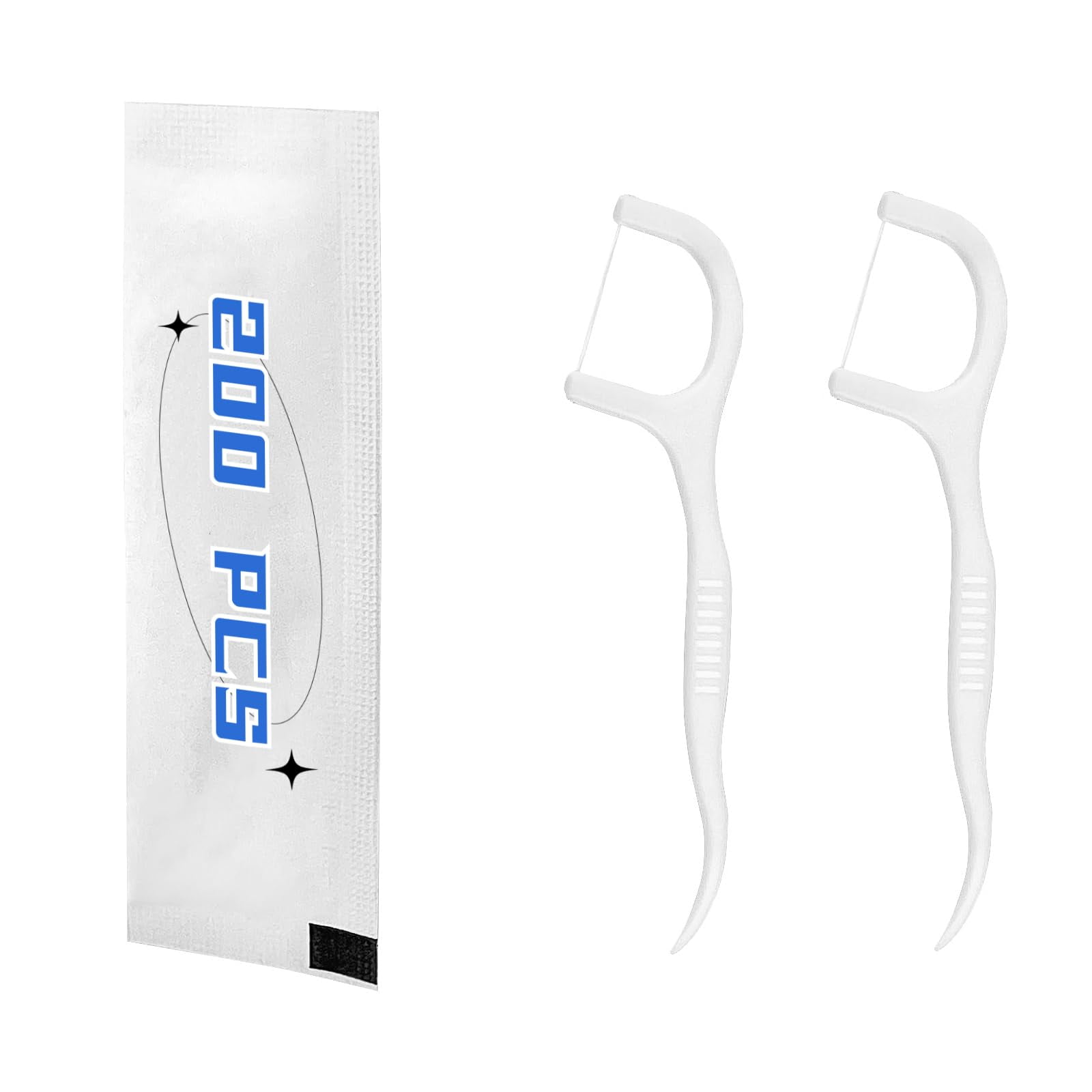 Dental Floss Picks Individually DC20 Wrapped 200 Pcs, Oral Care