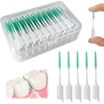 thumbnail image 1 of Dental Floss Picks Soft Silicone interdental Brush Braces for Teeth Disposable Suitable Cleaning Teeth Health(Green 160pcs), 1 of 4