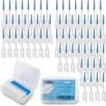 thumbnail image 1 of Dental Floss Picks, Soft Toothpicks Braces Brush Between Teeth, Tooth Flossing Brush Disposable for Cleaning, Floss Picks for Teeth, Blue Colors, 200 PCS, 1 of 4