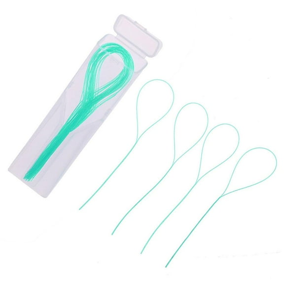 35 Pcs Dental Floss Threaders Simple Loop + Case For Braces Bridges Implants M5O1