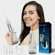 Dental Flosser 310ML Cordless, Portable, Rechargeable, IPX7 Waterproof Water Flossers Value Pack