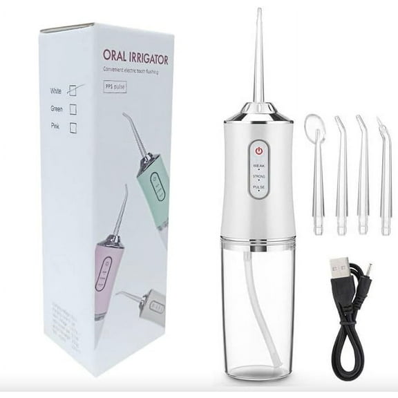 Dental Flosser Water Jet Oral Irrigator for Teeth, Dentures, and Braces Portable Rechargeable Multipe Pressure Modes