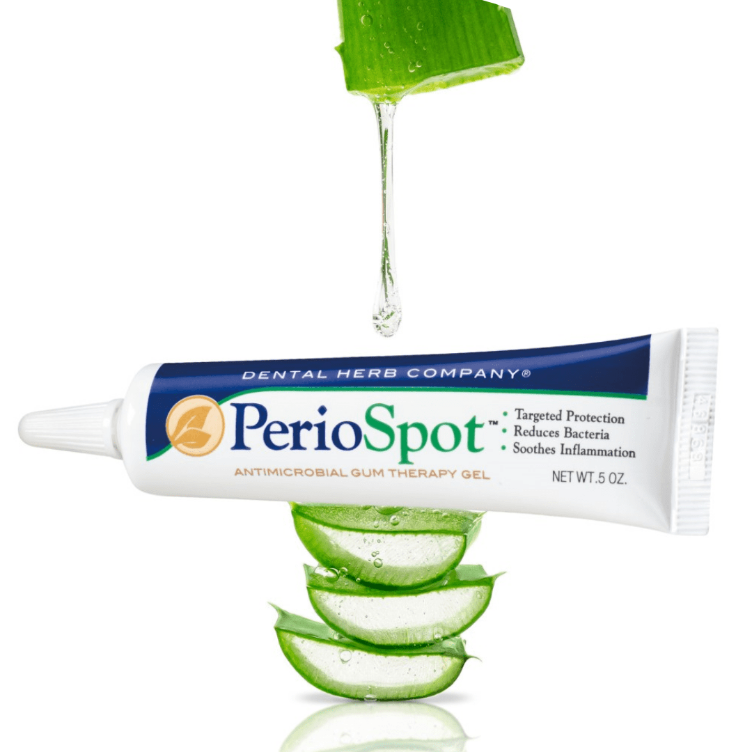 Dental Herb Company - PerioSpot - Antimicrobial mouth sore and gum care gel (.5 oz.) for canker sores, denture sores, sore and inflamed gums