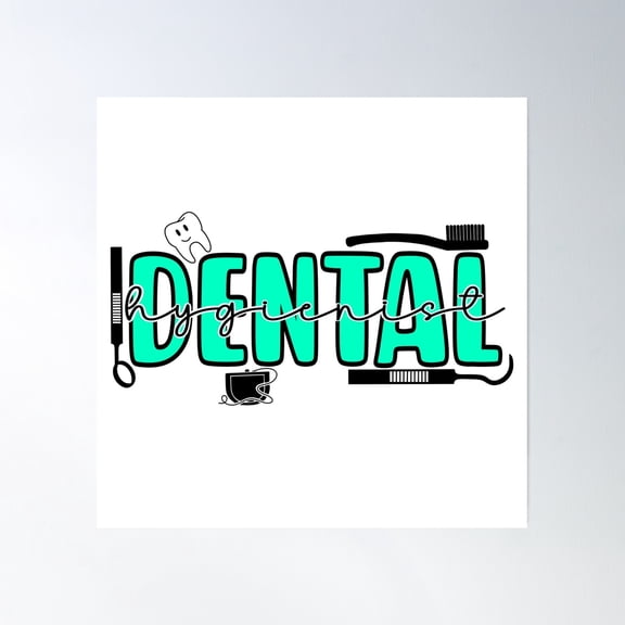 Dental Hygienist Poster Wall Art, Modern Wall Decor, 30x30 UNFRAMED