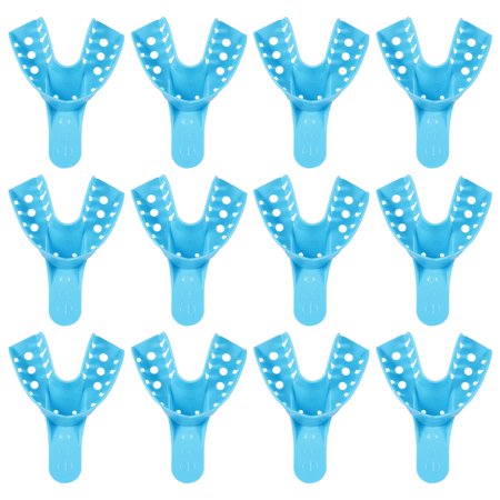 Dental IMPRESSION TRAYS, Perforated, #4 (MEDIUM LOWER) Consistent Impressions, 12/Bag