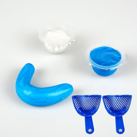 Dental Impression Mold Kit Home DIY Kit Everything Included for Retainer Grillz Aligners Dentures Molds(One Set)