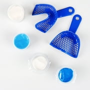 Dental Impression Mold Kit Home DIY Kit Everything Included for Retainer Grillz Aligners Dentures MoldsUpper+Lower 2 Sets