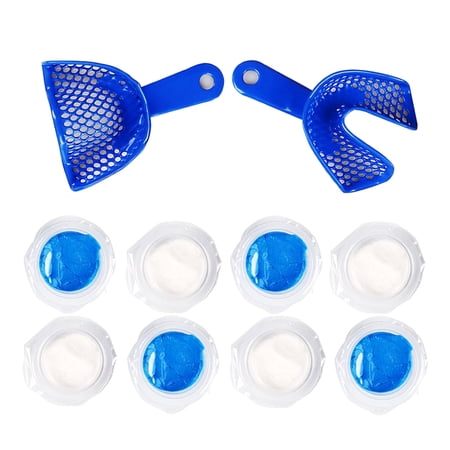 Dental Impression Mold Kit Home DIY Kit Everything Included for Retainer Grillz Aligners Dentures Molds(Upper+Lower 4 Sets)
