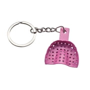 Dental Impression Tray Keychain Dentist Student Novelty Gift Stainless Steel Artman Instruments Pink