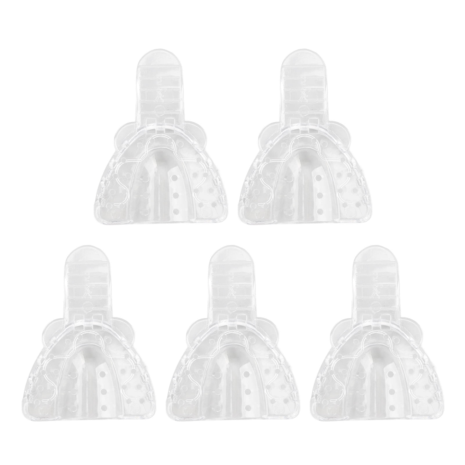 Dental Impressions Tray Disposable Perforated Transparent Plastic Teeth