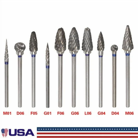 Dental Lab 2.35Mm Shank Polishing Bur Drills Carbide Steel Burs Burrs