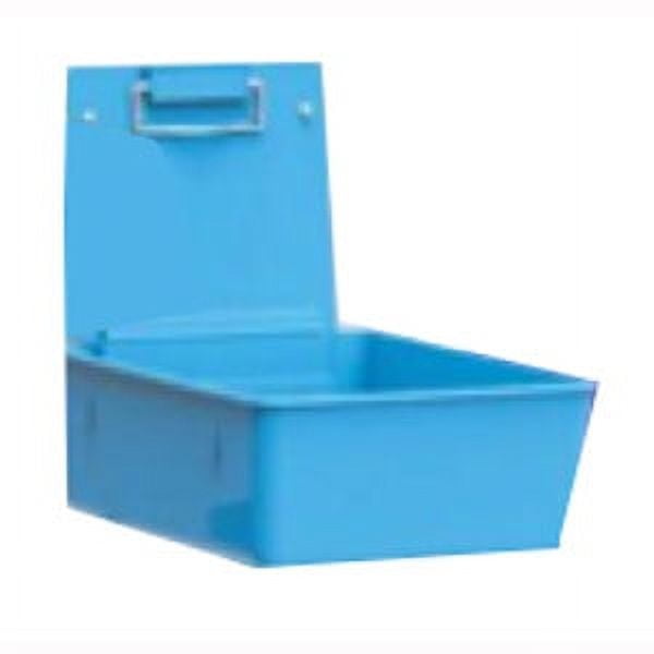 Dental Lab Plastic Lab Work Pans w/ Metal Clip Size 7.5" x 6" x 8.5" 12/pk Blue